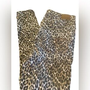American Eagle leopard print skinny jeans size 12